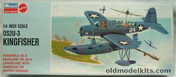 Monogram 1/48 OS2U-3 Kingfisher - RAF or US Navy Blue Box Issue - (OS2U3), 6834 plastic model kit